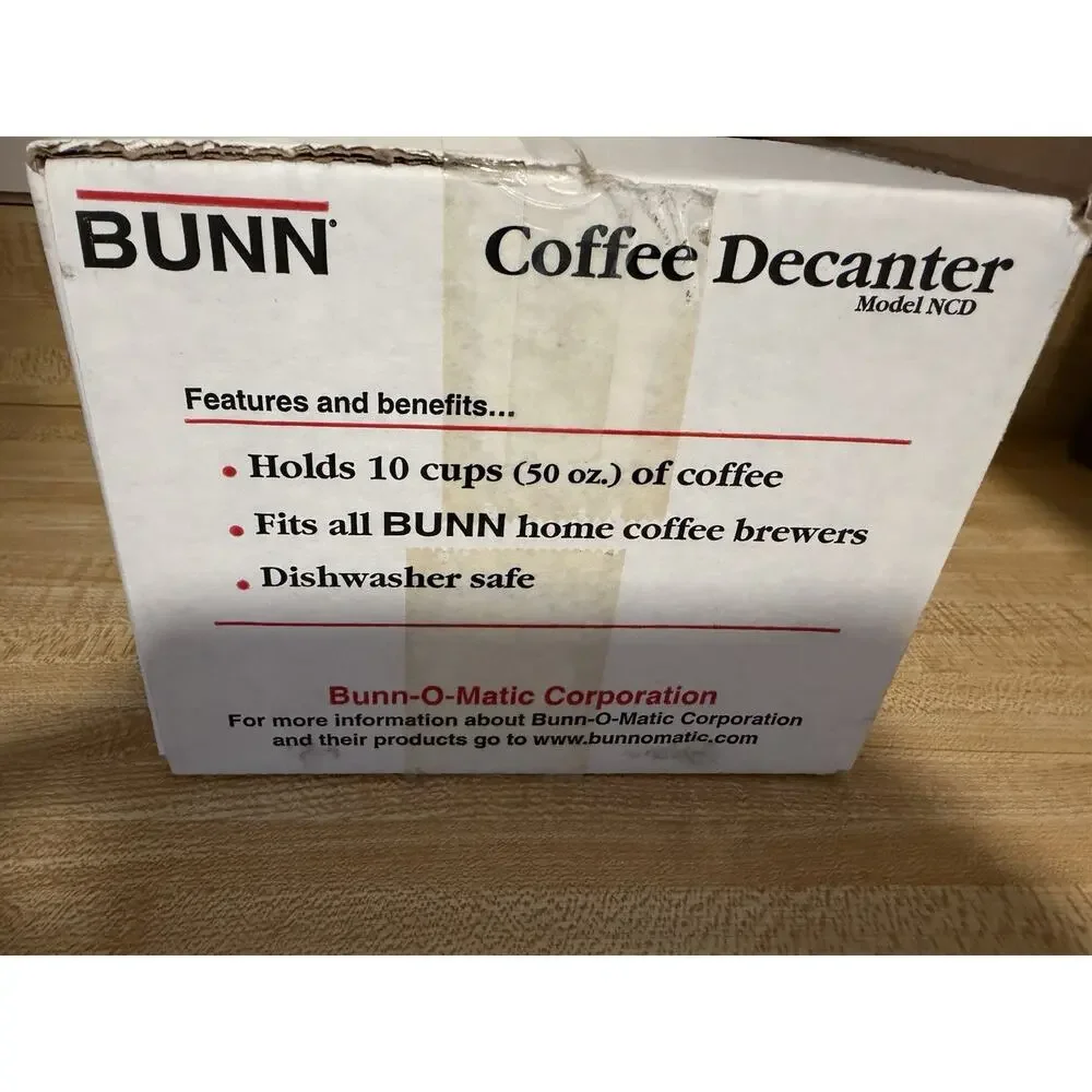 BUNN 10 Cup Replacement Glass Coffee Pot Decanter Carafe Model NCD 50oz New Seal